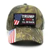 Trump kamuflażowy kapelusz baseballowy z plastrem odznaki Trump 2024 Bawełniany oddychający czapka ee