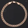 Link Chain Trendsmax 5mm armband för kvinnor flickor 585 Rose Gold Venitian Curb Woman Fashion Party Jewelry 18cm 20cm KGB428Link Lars22