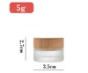 Bamboo covered cream bottle cosmetics sub bottle 10g30g50g glass face transparent matte spot wholesale