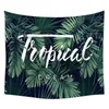 Tropical Plant Pattern Cloth Wall Hanging Polyester Tapestry Leaves Mandala Art Carpet Blanket Beach Towel Yoga J220804