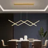 Pendellampor modern led remsa hängande lampa inomhusbelysning för vardagsrum mat nattlätt dekorationsförlovare