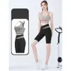 2022 Hot Yoga Fashion Woman Shorts Vest Fitness Wear Cycling Pants Outfits Womens Gym Snabbtorkning Hög midja Längd Sport Sexiga korta 2st kjolar Outfits S-2XL