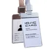 Clair Transparent Acrylique ID IC Porte-carte Longes Id Badge Holder Attaché Alliage Connecteur Rétractable Cou Badge Cas Pour Pass Nametag