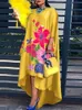 Vonda Summer Women Dress 34 Robe de manga Femme Vintage Vestido de festas impressos de festas de festas