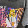 Mężczyzn T-shirt Hip Hop malarstwo dziewczyna nadrukowana koszulka harajuku bawełniana topy tee krótkie rękawie vintage pranie Tshirt 220812