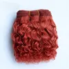 Wełniane przedłużanie włosów 15 cm Orange Khaki Pink Brown Curly Doll Peruki do BJD/SD DIY Handmande 220505