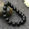 Beaded Strands Natural Black Tourmaline Bracelet 6 8 10 12mm Stone Beads Gem Energy Men Yoga Handmade Women Gift Fawn22