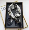 70x70cm konstverk design utskrift blommor imitera silkes halsduk pannband för kvinnor mode långa handtag påsar halsdukar Paris axel tyg bagage band huvudomslag