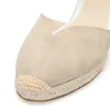 5-9 سنتيمتر sandalias موهير ترقية أصيلة الكاحل التفاف الصنادل sapatos mulher wedge كعب أحذية للأشياء مغلقة اتساد السيدات 220422