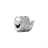 Andy Jewel Auténticos 925 Granos de plata esterlina Pandora Sparkling Wrapped Snake Charm Charms Se adapta al estilo europeo de Pandora Pulseras de joyería Collar 79