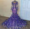 2020 arabski marynarki wojennej Blue Mermaid Suknie Wieczorowe Nosić Off Ramię Koronki Aplikacje Perły Satin Plus Size Pageant Party Dress Formalna suknia Prom