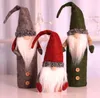 Christmas Gnomes Wine Bottle Cover Swedish Tomte Gnomes-Wine Bottles Toppers Santa Claus Bottle Bags Christmas-Decorations SN6735