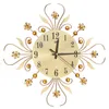 Relojes de pared Reloj Flor Decorativo Redondo Metal Sala de estar Decoración Silencioso Cuarzo Moderno Minimalista ClocksWallWall