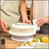 Narzędzia do pieczenia ciasta pieczenia kuchnia kuchnia bar domowy ogród plastikowe ciasto gramofon obrotowy nóż ciasto dekorowanie kremowych ciast Dheis