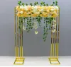 Marco de metal dorado brillante decoración de boda estante de tela fondos puerta geometría cuadrada fila de flores arco fondo de pantalla pantalla de inicio 3341523