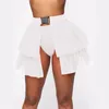 스커트 패션 패션 여성 See-through Tutu Tulle Front Split Sprenle Cake Smash High High Waist Tassel Clubwear Holiday Party Skirtsskirts