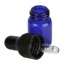 500pcs mini flaconi contagocce in vetro blu con tappo nero profumo di olio essenziale e flacone campione liquido 2ml 3ml fiale riutilizzabili SN