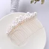 Women Bridal Headpieces Hairpin Rhinestone Clips Pearl Hair Combs Wedding Hair Accessories Headwear Bride Barrette Headdress Tiara Jewelry Gift CL0480