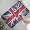 Tapis drapeau britannique tapis imprimé flanelle sol salle de bain décor tapis antidérapant pour salon cuisine bienvenue paillasson tapis