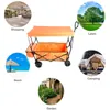 USA Stock! Orange pliing wagon jardin shopping plage chariot W22735608
