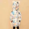 Fashion Cartoon Print Toddler Parka Down New Winter Baby Girls Long Jackets Thicker Warm Girls Winter Jacket J220718