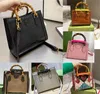 2023 Diana Bamboo Tote Designer Mini Handbag Logos Printed Leather Counter Counter Couns