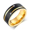 Bröllopsringar Himongoo 8mm Silver Mens Tungsten Carbide Ring Engagement Bands Inlay Wood Comfort Fit Fine Jewelwedding