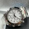 Relógio mecânico automático masculino 40mm relógio 904 pulseira de aço inoxidável moldura de cerâmica preta pulseira de disco branco fecho dobrável relógios de safira luminosos à prova d'água