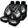 Car Seat Covers Aimaao Wolf Print Cover Full Set Universal Fit Comfort Bucket And Bench Protectors For SUV TruckCar