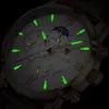 Reloj de cuarzo resistente al agua de cuero a la moda, relojes para hombre, reloj de lujo de primeras marcas, reloj de pulsera deportivo militar + caja