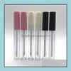 PACKING BELEIDSEN Office School Business Industrial 2,5 ml Frosted Clear Lip Gloss Containers Tube L Lid Balse Borstel Tip Applicator Wand
