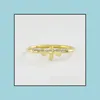Cluster Ringe Schmuck Mode Honig Biene Solide 18 Karat Gold Zinklegierung Material Beautif Womans Ring Mix Farbe Drop Lieferung 2021 FK8Ep
