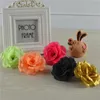 8cm 22Colors Silk Rose Artificial Flower Heads Högkvalitativ DIY -blomma för bröllopskonst Väggbågbukettdekoration Blommor