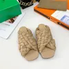 디자이너 - 여성 샌들 Chunky 플랫 힐 어부 정품 검투사 신발 고전 가죽 반 드래그 3D 캐주얼 디자이너 편지 슬리퍼 FLI