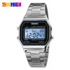 SKMEI Luxe Merk LED Digitale Sport Horloge Mode Casual Gold Polshorloge Mannen Roestvrij staal Militaire Waterdichte Horloges 220407