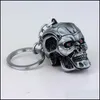 10pcslot Fashion Keyrings Ювелирные украшения Sier Pendant Movie Terminator Skeleton Mask Mask Keychain Key Cleing For Men Car Chain Drop Delive9207767