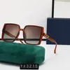 Designer solglasögon varumärkesdesign UV400 Eyewear Metal Pu Frame Sun Glasses Män Kvinnor Spegel solglasögon Polaroid Glaslins med Box309G