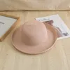 Color Solid Curve Straw Hat Breathable Light Wide Brim Hats Female Sun Protection Sunshade Caps for Summer s shade