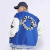 Men Jacket Hip Hop Varsity Jacket Angel Letter Borderyy Baseball Jacket 2021 Autumn Streetwear Fashion Bomber Bomber Jacket Unisex T220728