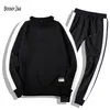 Tracksuits Men 2PC Outwear Sportsuit Set Male Sweatshirts Men Set Clothing Pants Hoodies Plus Size Moleton Masculino Coats 201210