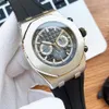 Мужские часы автоматические механические часы 43 мм модные бизнес -часы резиновые ремешки Montre de Luxe