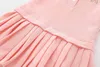 Ny sommarflicka 1-3 år gammal klänning baby utländsk rosa rent bomullssportkjol broderad regnbågsflickor klänning