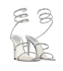 Sexy Rene Женщины на высоком каблуке Caovilla Sandals Designer Crystal Diamond Luxury Brand Multi-Reskle Wrap Wrap Sandals