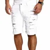 Мужская мода Мужчина мальчик по взлетно -посадочной полосе Прямой Джинсовые брюки разрушены рваные джинсы плюс размер 220621