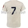 Na85 Maillot de baseball vintage BABE RUTH MANTLE JOE DIMAGGIO LOU GEHRIG 8 YOGI BERRA 16 Whitey Ford Thurman Munson Don Larsen Phil Rizzuto Rétro