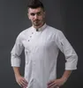 Chemises décontractées pour hommes Vêtements de chef uniforme Femme Restaurant cuisine cuisine chef manteau serveur vestes de travail professionnelle tenue