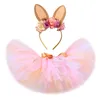 Easter Bunny Tutu Spódnica Dla Baby Girls Costume Dzieci Królik Fluffy Tutus Toddler Girl Tulle Spódnice Strój Urodziny Przyjęcie 0-14 220326