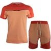 shorts pour hommes t-shirt en coton d'été et survêtements courts logo imprimé épissage pantalons de sport décontractés multicolores pantalons et t-shirts de mode de loisirs de rue en vrac nk05