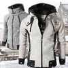 2022ジッパーメンジャケット秋の冬のカジュアルフリーススカーフカラーファッションフード付き男性服スリムフィットフーディーL220730