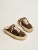 Schuhe Freizeit-Sneaker der Designer-Top-Version Space-Star Sabot-Schuhe aus Ponyleder mit Animal-Print und Shearling-Futter